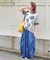 26/-OE天竺 ドット プリント 汗染み防止 加工 ドルマン Tシャツ