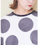 26/-OE天竺 ドット プリント 汗染み防止 加工 ドルマン Tシャツ