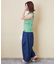 26/-OE天竺 かすれ ボーダー プリント 汗染み防止 加工 ノースリーブ Tシャツ