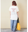 26/-OE天竺 ピグメント染め ロゴプリント ビッグ Tシャツ