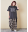 26/-OE天竺 ピグメント染め ロゴプリント ビッグ Tシャツ