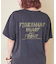 26/-OE天竺 ピグメント染め ロゴプリント ビッグ Tシャツ