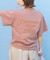 26/-OE天竺 ピグメント染め ロゴプリント ビッグ Tシャツ