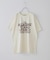 26/-OE天竺 ピグメント染め ロゴプリント ビッグ Tシャツ