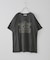 26/-OE天竺 ピグメント染め ロゴプリント ビッグ Tシャツ