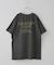 26/-OE天竺 ピグメント染め ロゴプリント ビッグ Tシャツ