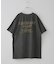 26/-OE天竺 ピグメント染め ロゴプリント ビッグ Tシャツ