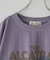 26/-OE天竺 ピグメント染め ロゴプリント ビッグ Tシャツ
