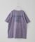 26/-OE天竺 ピグメント染め ロゴプリント ビッグ Tシャツ
