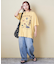 26/-天竺 パウダー加工 イタリア プリント ビッグ Tシャツ
