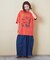 26/-天竺 パウダー加工 イタリア プリント ビッグ Tシャツ