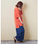 26/-天竺 パウダー加工 イタリア プリント ビッグ Tシャツ