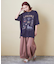 26/-天竺 パウダー加工 イタリア プリント ビッグ Tシャツ