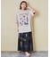 26/-天竺 パウダー加工 イタリア プリント ビッグ Tシャツ