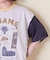 26/-天竺 パウダー加工 イタリア プリント ビッグ Tシャツ