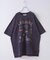 26/-天竺 パウダー加工 イタリア プリント ビッグ Tシャツ