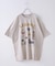 26/-天竺 パウダー加工 イタリア プリント ビッグ Tシャツ