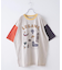 26/-天竺 パウダー加工 イタリア プリント ビッグ Tシャツ