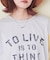 26/-天竺 パウダー加工 裾ギャザー ロゴ Tシャツ