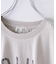 26/-天竺 パウダー加工 裾ギャザー ロゴ Tシャツ