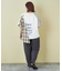 先染め チェック 切替 ラグラン Tシャツ