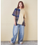 先染め チェック 切替 ラグラン Tシャツ