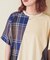 先染め チェック 切替 ラグラン Tシャツ