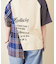 先染め チェック 切替 ラグラン Tシャツ