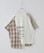 先染め チェック 切替 ラグラン Tシャツ