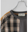 先染め チェック 切替 ラグラン Tシャツ