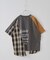 先染め チェック 切替 ラグラン Tシャツ