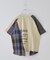 先染め チェック 切替 ラグラン Tシャツ