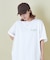 21/-シルケット風天竺 接触冷感 バックプリント ビッグ Tシャツ