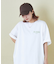 21/-シルケット風天竺 接触冷感 バックプリント ビッグ Tシャツ