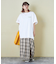 21/-シルケット風天竺 接触冷感 バックプリント ビッグ Tシャツ