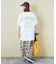 21/-シルケット風天竺 接触冷感 バックプリント ビッグ Tシャツ