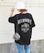 21/-シルケット風天竺 接触冷感 バックプリント ビッグ Tシャツ
