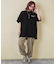 21/-シルケット風天竺 接触冷感 バックプリント ビッグ Tシャツ