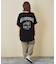 21/-シルケット風天竺 接触冷感 バックプリント ビッグ Tシャツ