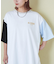 21/-シルケット風天竺 接触冷感 バックプリント ビッグ Tシャツ