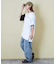 21/-シルケット風天竺 接触冷感 バックプリント ビッグ Tシャツ