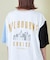21/-シルケット風天竺 接触冷感 バックプリント ビッグ Tシャツ