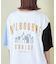 21/-シルケット風天竺 接触冷感 バックプリント ビッグ Tシャツ