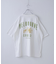 21/-シルケット風天竺 接触冷感 バックプリント ビッグ Tシャツ