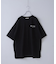 21/-シルケット風天竺 接触冷感 バックプリント ビッグ Tシャツ