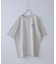 21/-シルケット風天竺 接触冷感 バックプリント ビッグ Tシャツ