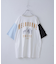21/-シルケット風天竺 接触冷感 バックプリント ビッグ Tシャツ