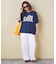 32/-OE天竺 ロゴプリント Tシャツ