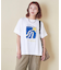 32/-OE天竺 グラフィック プリント スクエア Tシャツ