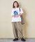 32/-OE天竺 グラフィック プリント スクエア Tシャツ